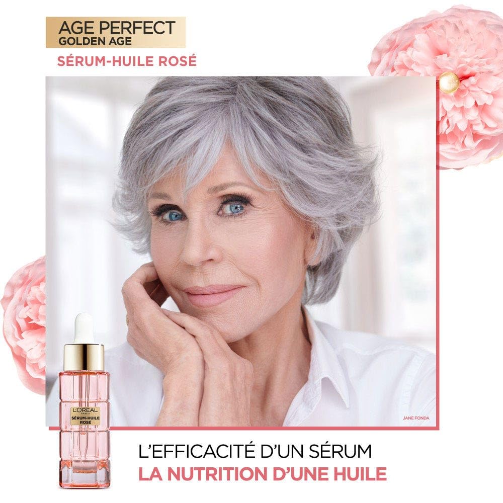 L'Oréal Paris Serum Huile Rosé - Przeciwstarzeniowa pielęgnacja twarzy i intensywne odżywianie - skoncentrowany w rodzimych komórkach piwonii i wapnia B3 - dla skóry dojrzałej - Age Perfect Golden Age
