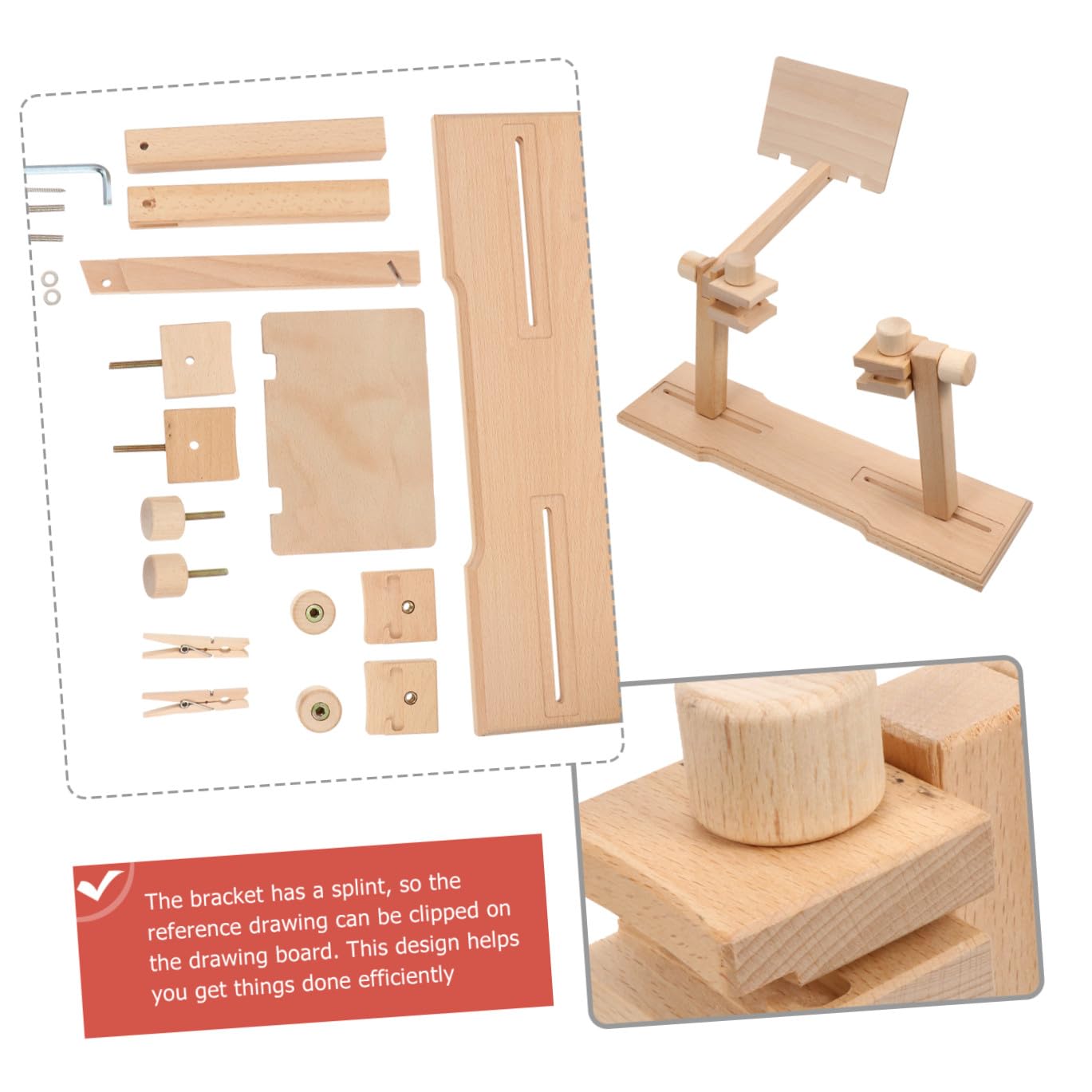 EXCEART Telaio Ricamo in Legno Supporto Strumento per Ricamo Manuale di Accessori per Punto Croce per Amanti del Fai da Te e Principianti