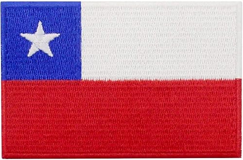 EmbTao Parche de la bandera de Chile bordada con apliques de moral nacional para planchar para coser en emblema chileno
