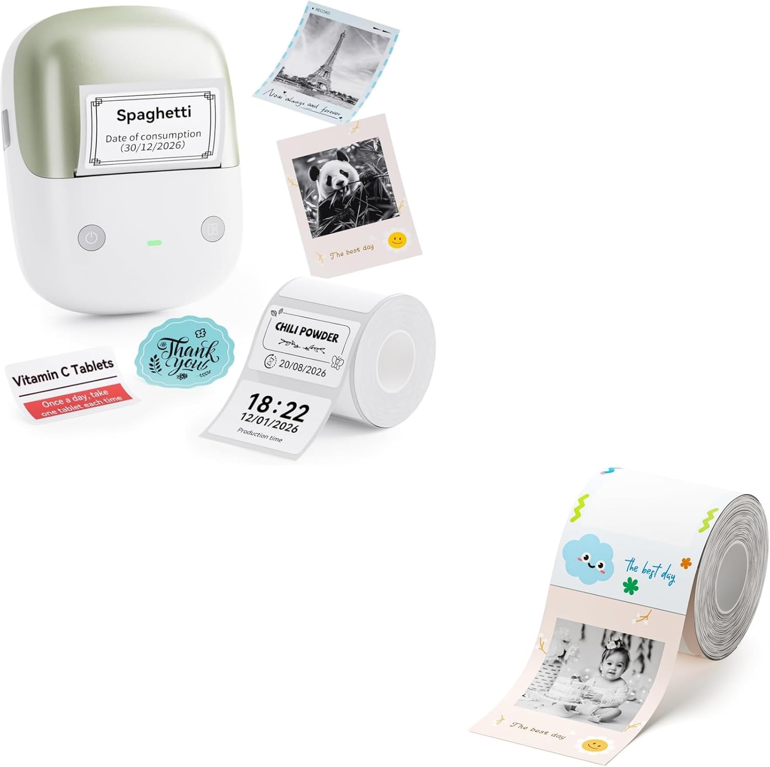 NIIMBOT B2 PRO Label Maker Machine, 300DPI HD Thermal Photo Label Printer, Support Red -Black Dual Color Printing, Sticker Printer for Home, Business and Office