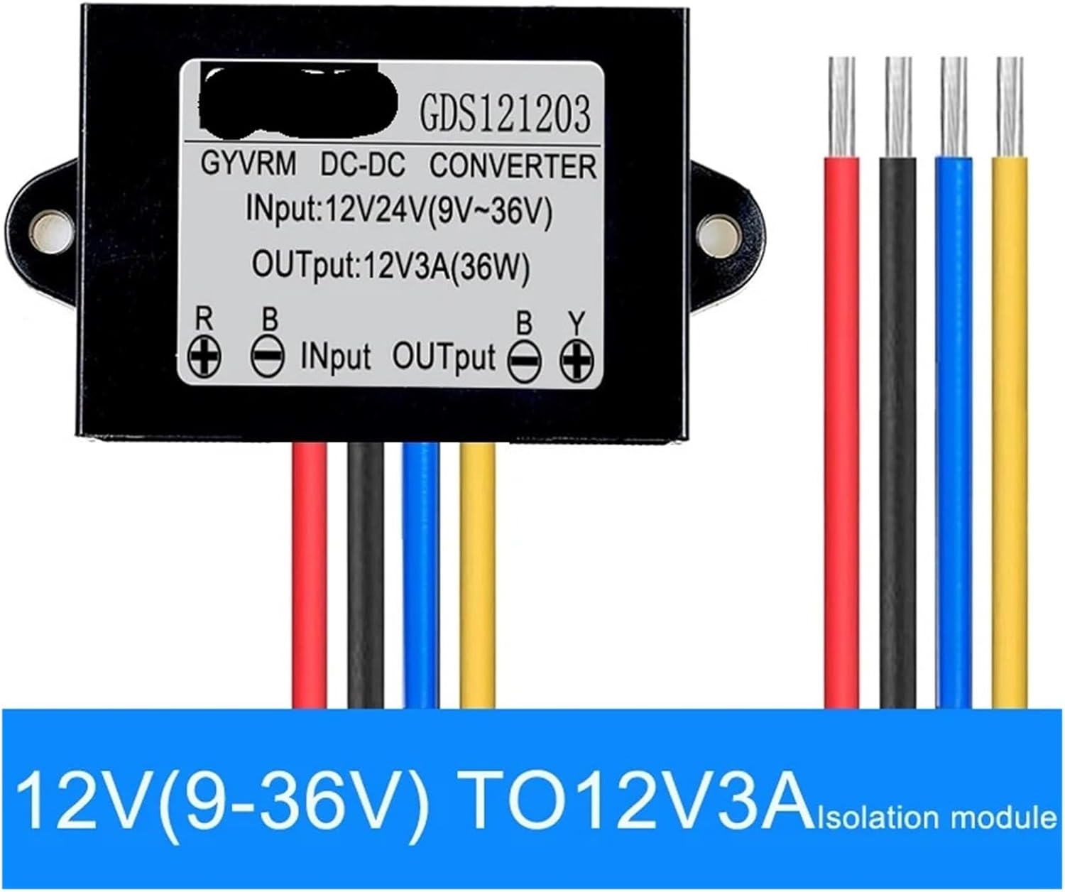 DC DC Isolated DC 12V24V(9-36V) to DC 12V 2A Voltage Regulator Isolation Module