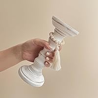 Vista 7 de Wood Candle Holders for Pillar Set of 3 Rustic Candles Holder Tall Candlestick Stand for Farmhouse Decor Fireplace Table Centerpieces