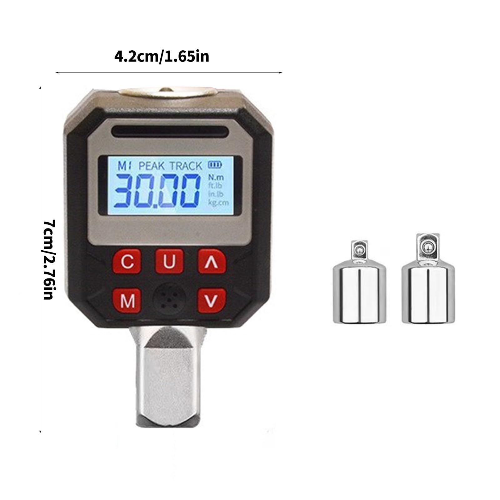 Strumento di misurazione della coppia digitale, display LCD, tracciamento, 340 Nm, capacità massima, kit di conversione, misuratore di coppia digitale, LCD