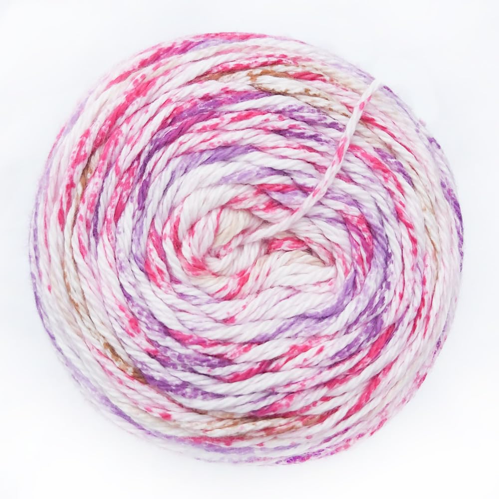 James C Brett Cotton Waves Double Knitting 100% Cotton (WV13 Berry Crumble, 3 Ball)