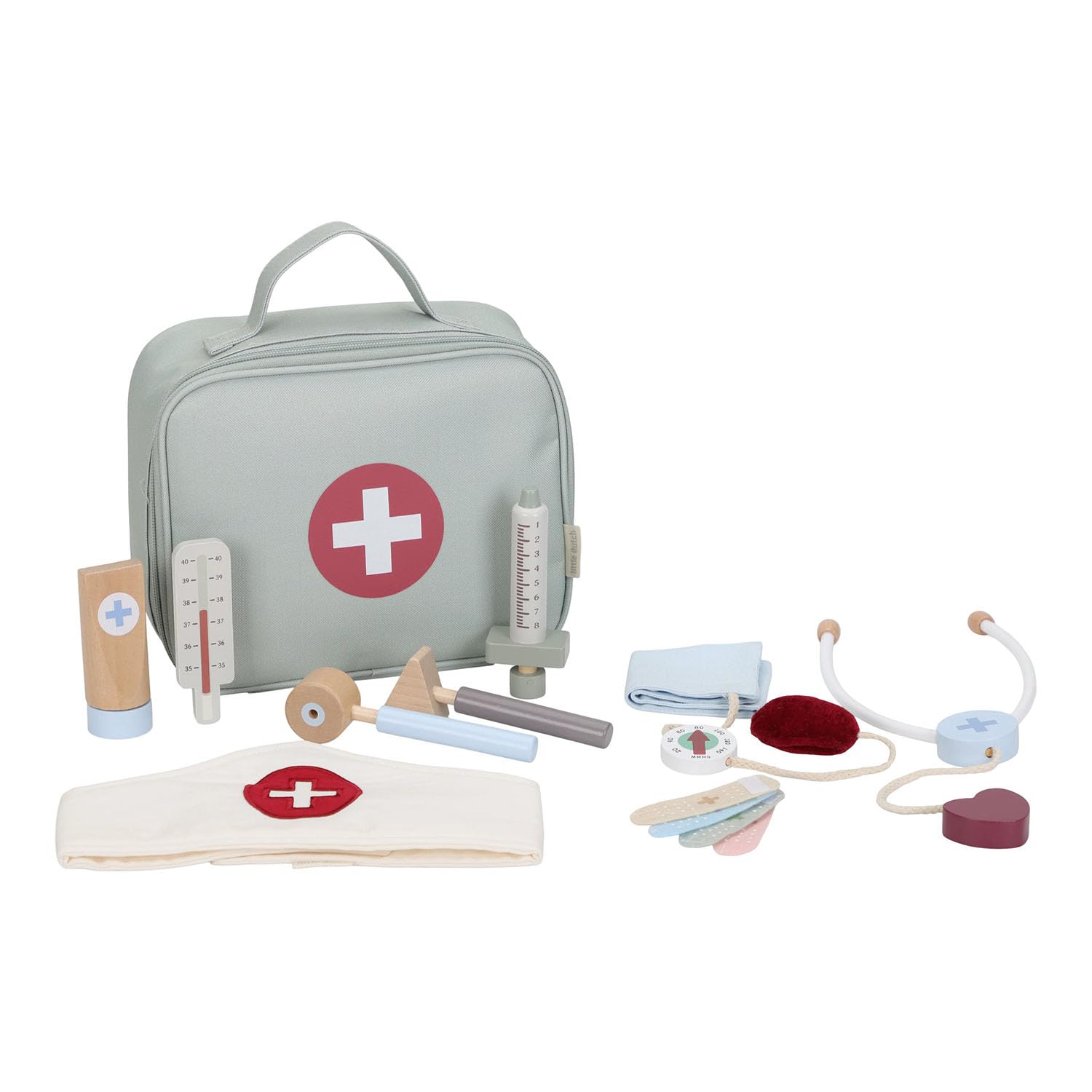 Little Dutch 2547 Holz Arztkoffer Doktortasche Spielset - grün