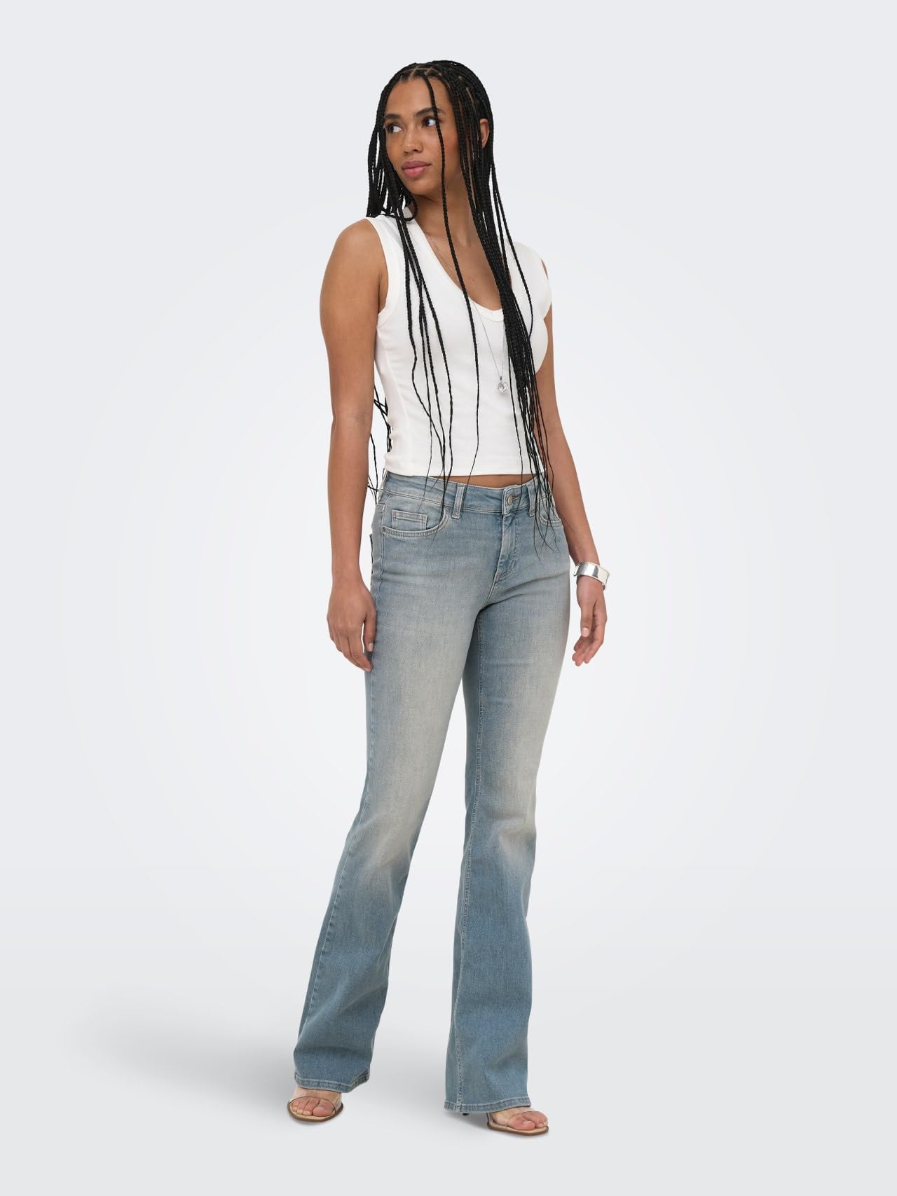 ONLY Damen Onlblush Mid Flared DNM Rea638 Noos Onlblush Mid Flared DNM Rea638 Noos