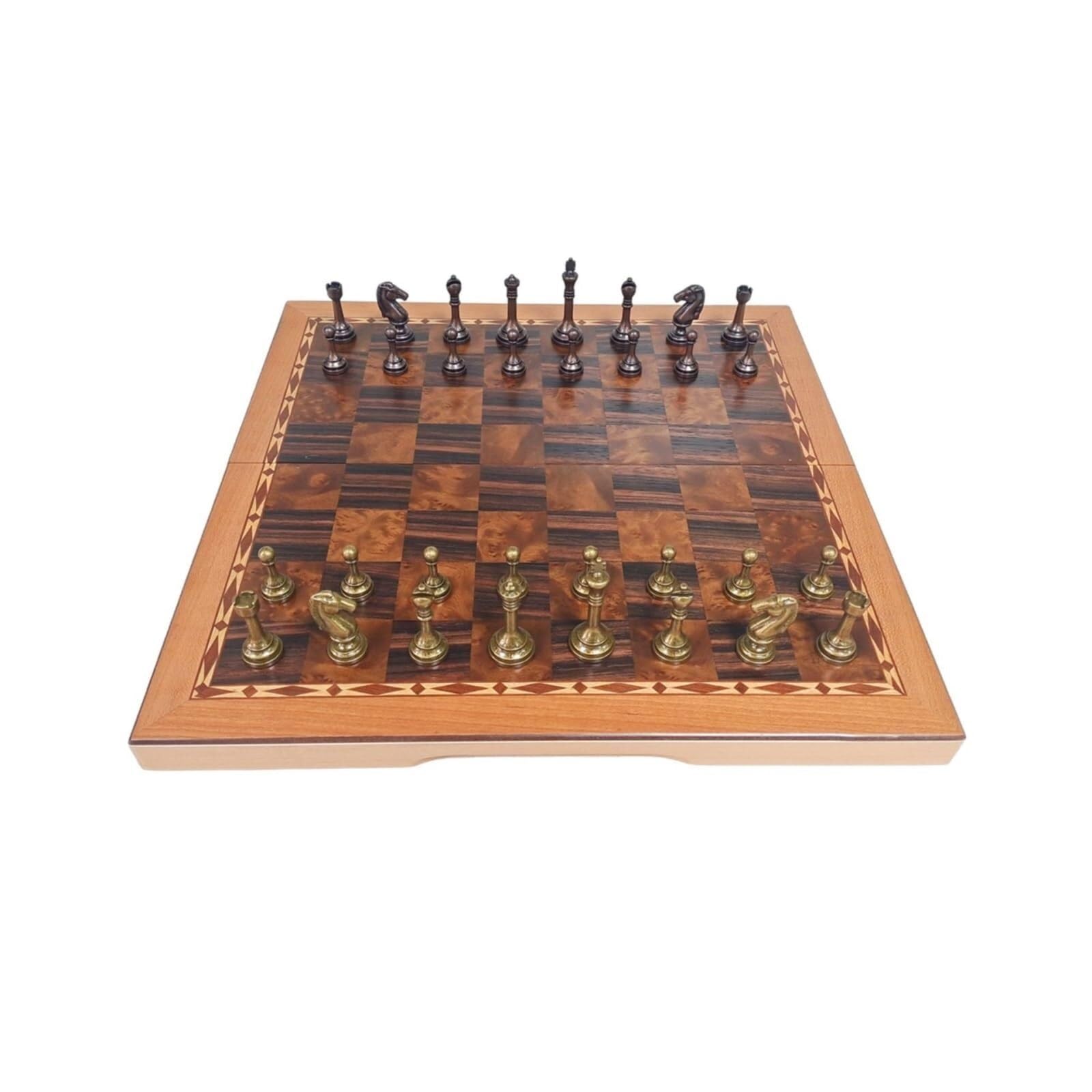 Set di scacchiere for adulti e bambini, scacchiere pieghevoli in legno, gioco di scacchi portatile da viaggio fatto a mano scacchiera portatile