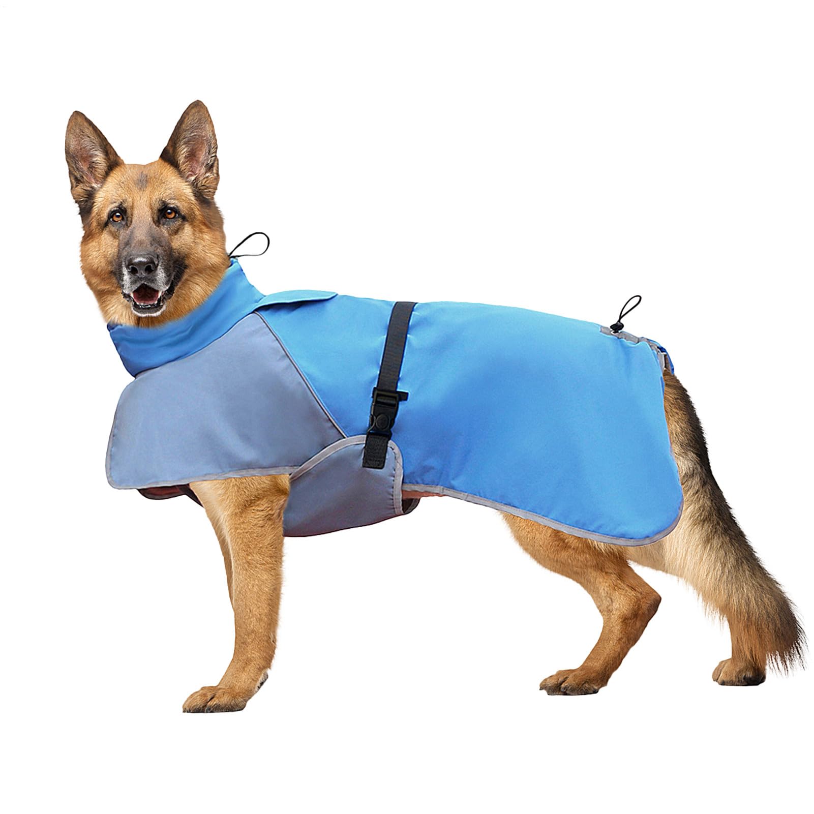 Manteau de Pluie Imperméable Chien Coupe-Vent Et Chaud Bande Réfléchissante