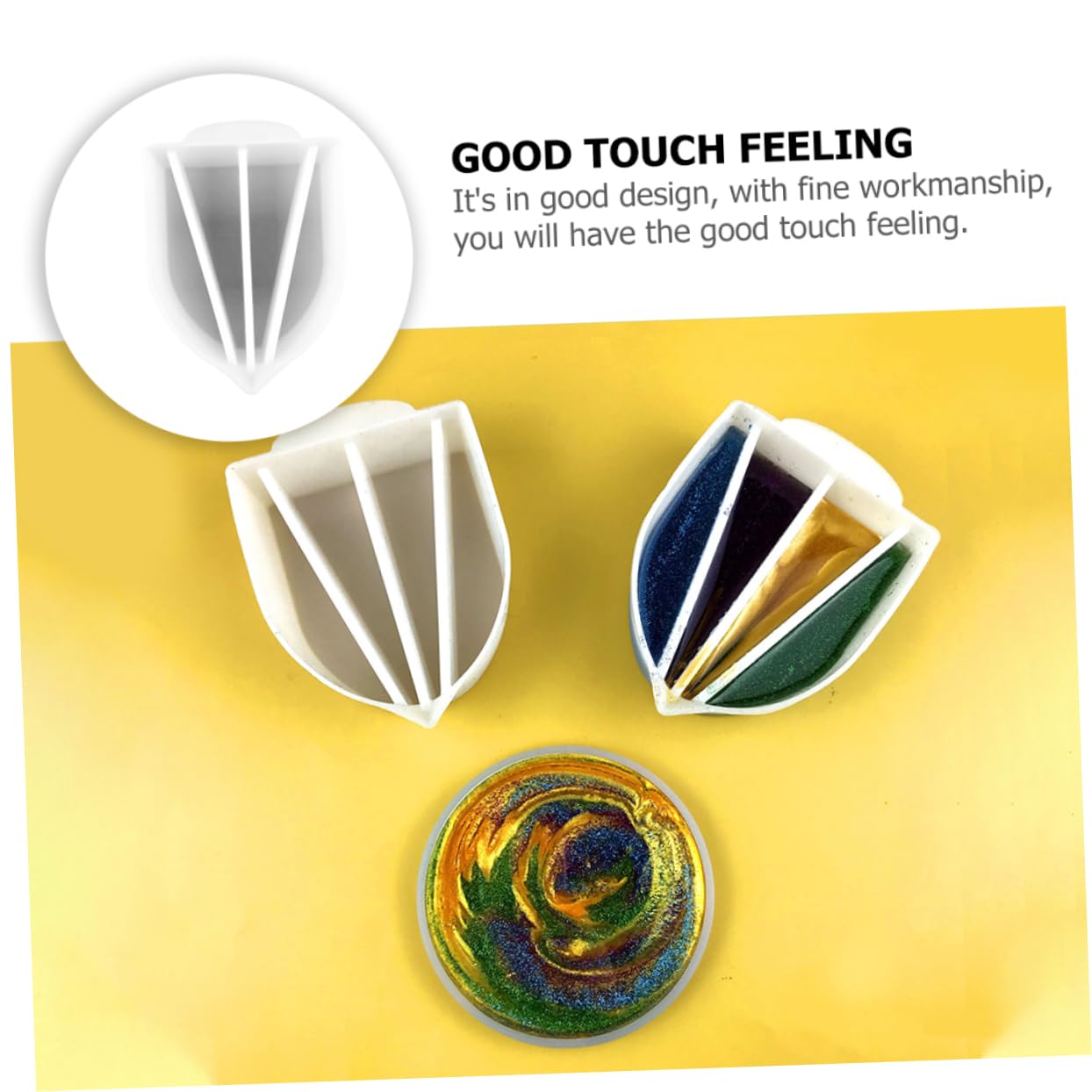 LALAFINA 2pcs DIY Craft Tools Silicone Glue Mixing Cup Easy to Clean Durable for Home Decor