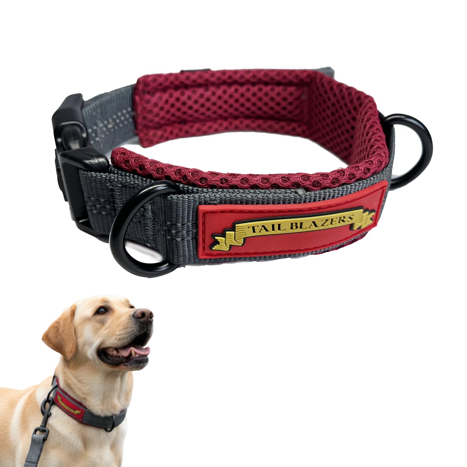Collier de chien rembourré respirant réglable pour stopper les irritations du cou