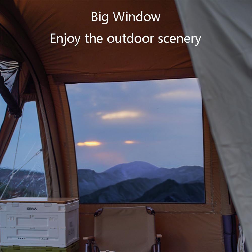 Zewnętrzny nadmuchiwany namiot zewnętrzny glamping nadmuchiwany namiot glampingowy odpowiedni dla 3-4 osób duża przestrzeń wewnętrzna może być podzielona na dwa pokoje