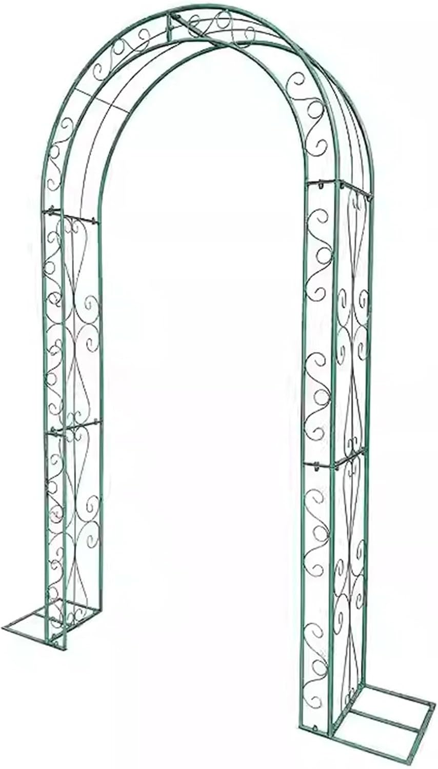 Outdoor Garden Arbor, Metal Arch, Trellis Lattice for Plants, Iron Arch, for Wedding Patio Décor, Garden Arch Trellis, Metal Pergola Arbor(White)