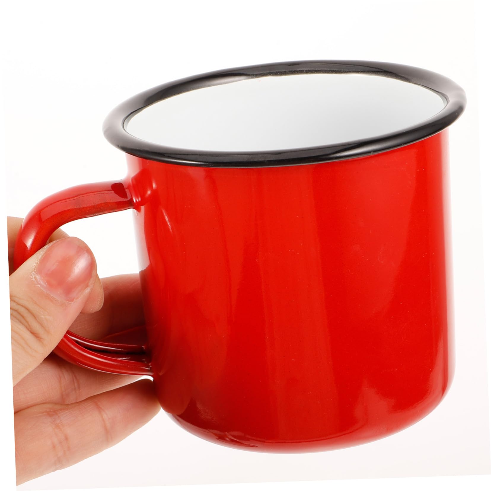 ifundom 4stücke Emaillebecher Retro-campingbecher Trinkbecher Aus Emaille Für Wasser Kaffee Tee Camping Zuhause Büro Robust Rostfrei