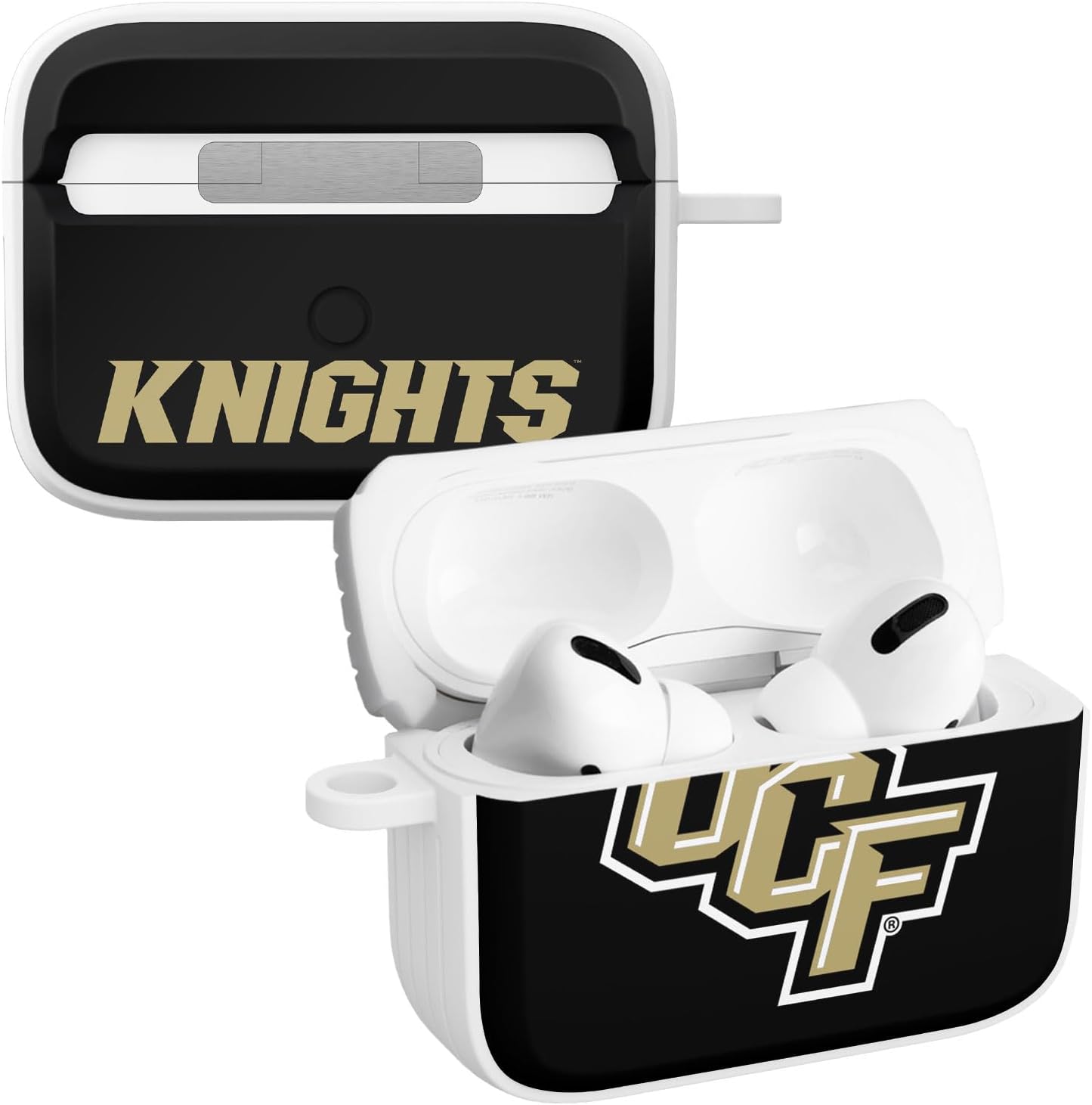 Affinity Bands Central Florida Knights HDX Case Cover Compatible with Apple AirPods Pro 1 & 2 (Paint Stripe)