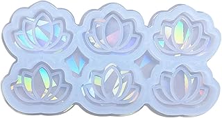 ユニークな花型虹の虹色の穴フラワーキーチェーンペンダントエポキシキャスティングシリコンイヤリングペンダントカビ宝石の発見効果と柔軟な金型