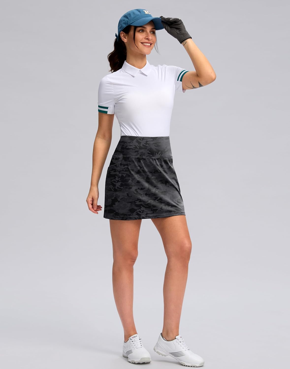 Women's Golf Skirts Skort 4 Side Pockets High Waisted Stretchy Tennis Skirt with Short Athletic Casual - Image 3