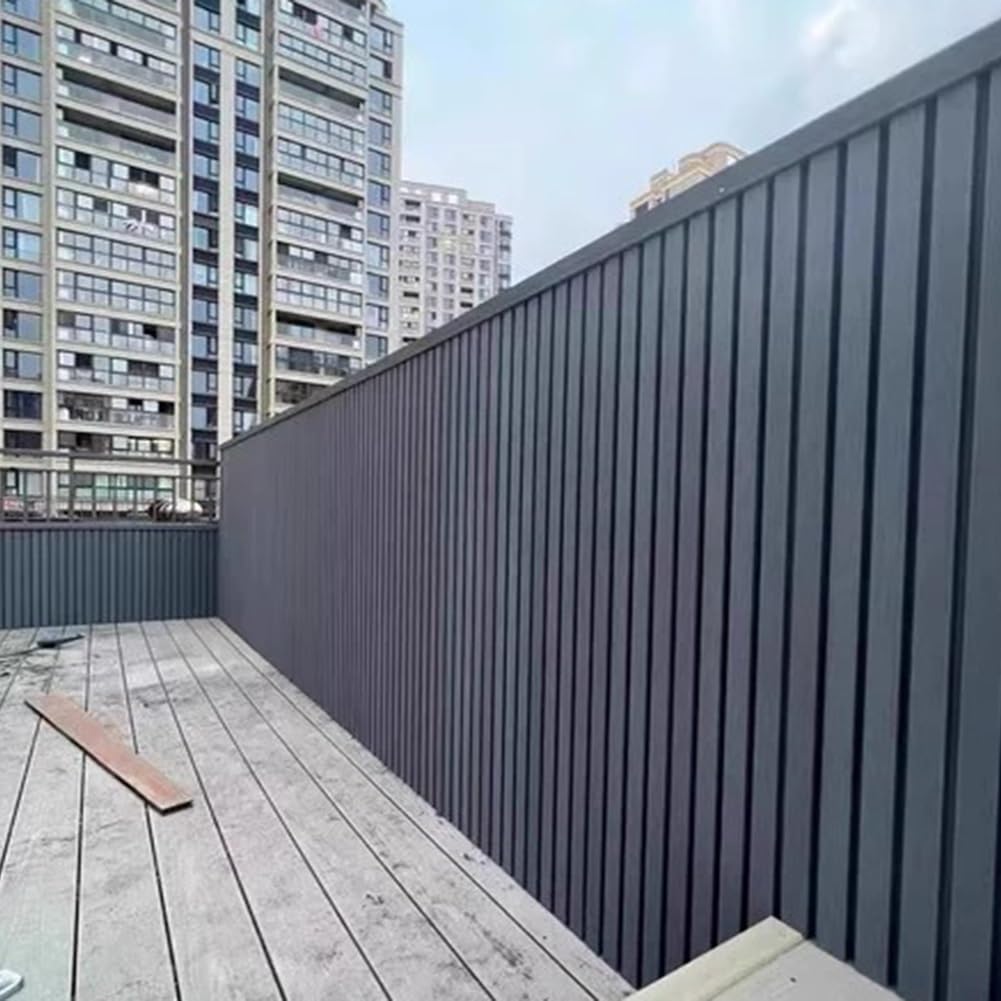 Paneles de valla de composite de plástico de madera, panel de pared 3D en laminado exterior para balcón, barrera de vallado de decoración de pared exterior