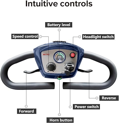 Miniatura 8 de Scooter plegable de movilidad para personas mayores, scooter de 4 ruedas para adultos, scooter médico eléctrico compacto para plegable en maletero