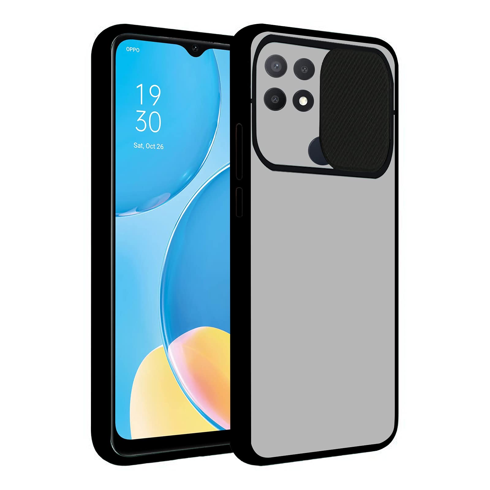 Amazon Brand - Solimo Mobile Back Cover Polycarbonate (OPPOA15 -Slider-Black) Oppo A15 - Black - 1 - Case (B097RPTLHY) Amazon Price History, Amazon Price Tracker