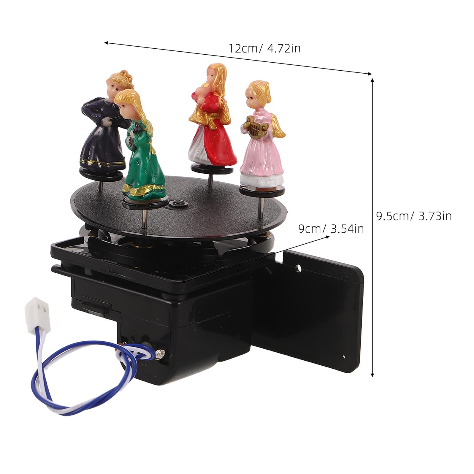 BESTYASH Accesorio Giratorio de Plástico Plataforma Estable y Animación Ligera para Reloj de Cuco Adecuado para Reparación y Decoración de Relojes de Pared