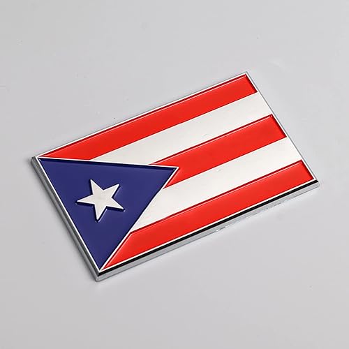 Miniatura 8 de Dsycar Paquete de 2 calcomanías de metal en relieve de la bandera estadounidense, emblema de aluminio de la bandera de Estados Unidos para