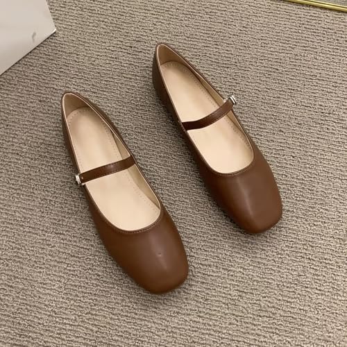 WENJIAZHIZHI Women's Round Toe Mary Janes Cute Bow Ballet Flats Elegant Low-Heel Girls Dress Shoes Wedding Slip-ons2