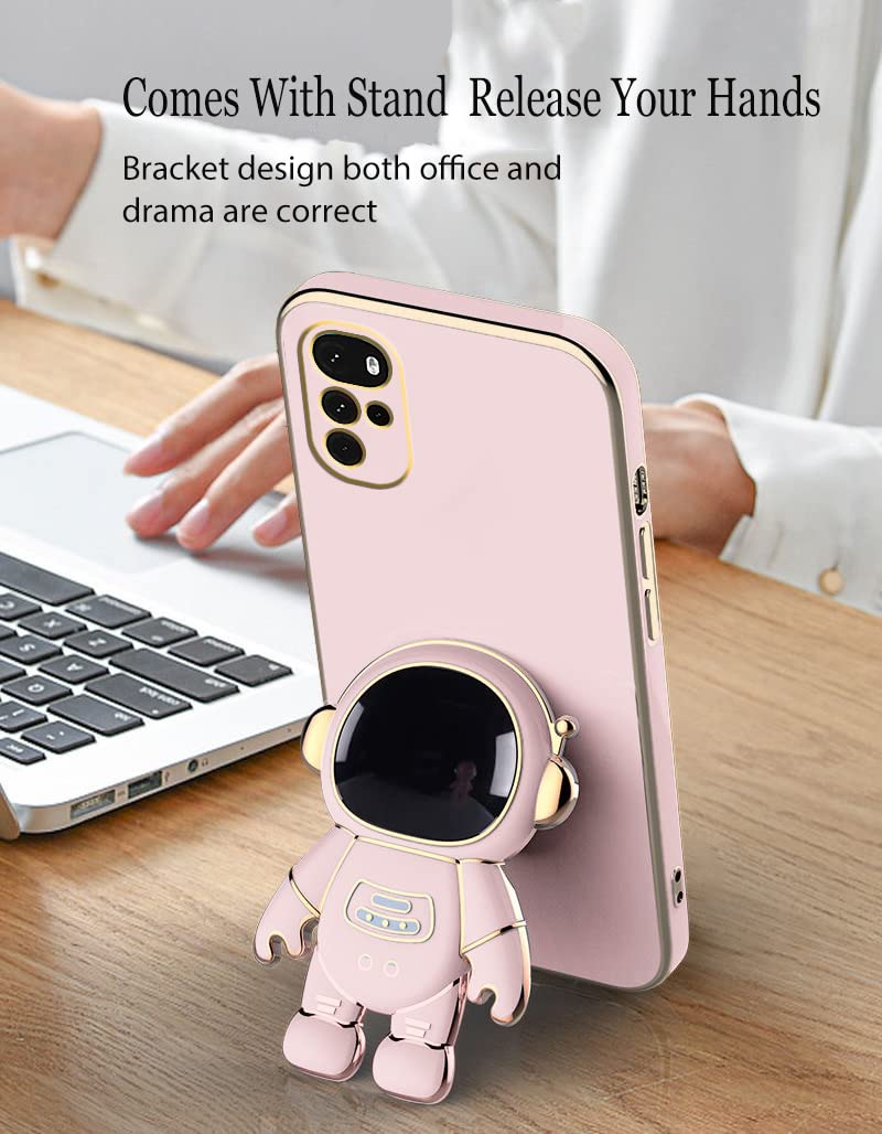 JIAFEI Coque Silicone Dégradée Pour Motorola Moto G22 – TPU Souple Antichoc (rose/or) Avec Cordon