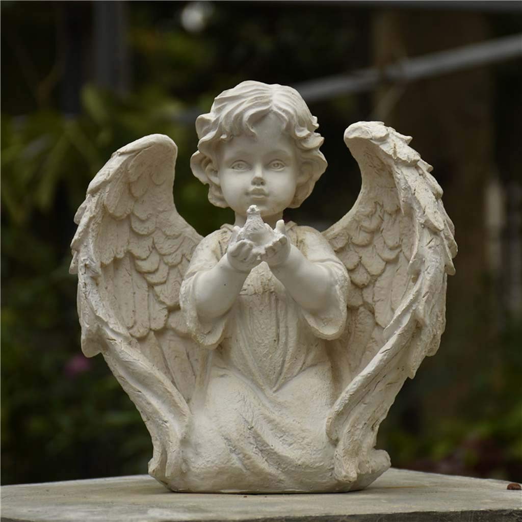 Rzeźba anioła ogrodowego, sztuka z żywicy Model rzemiosła ogrodowego Ozdoba do dekoracji zewnętrznej H25CM