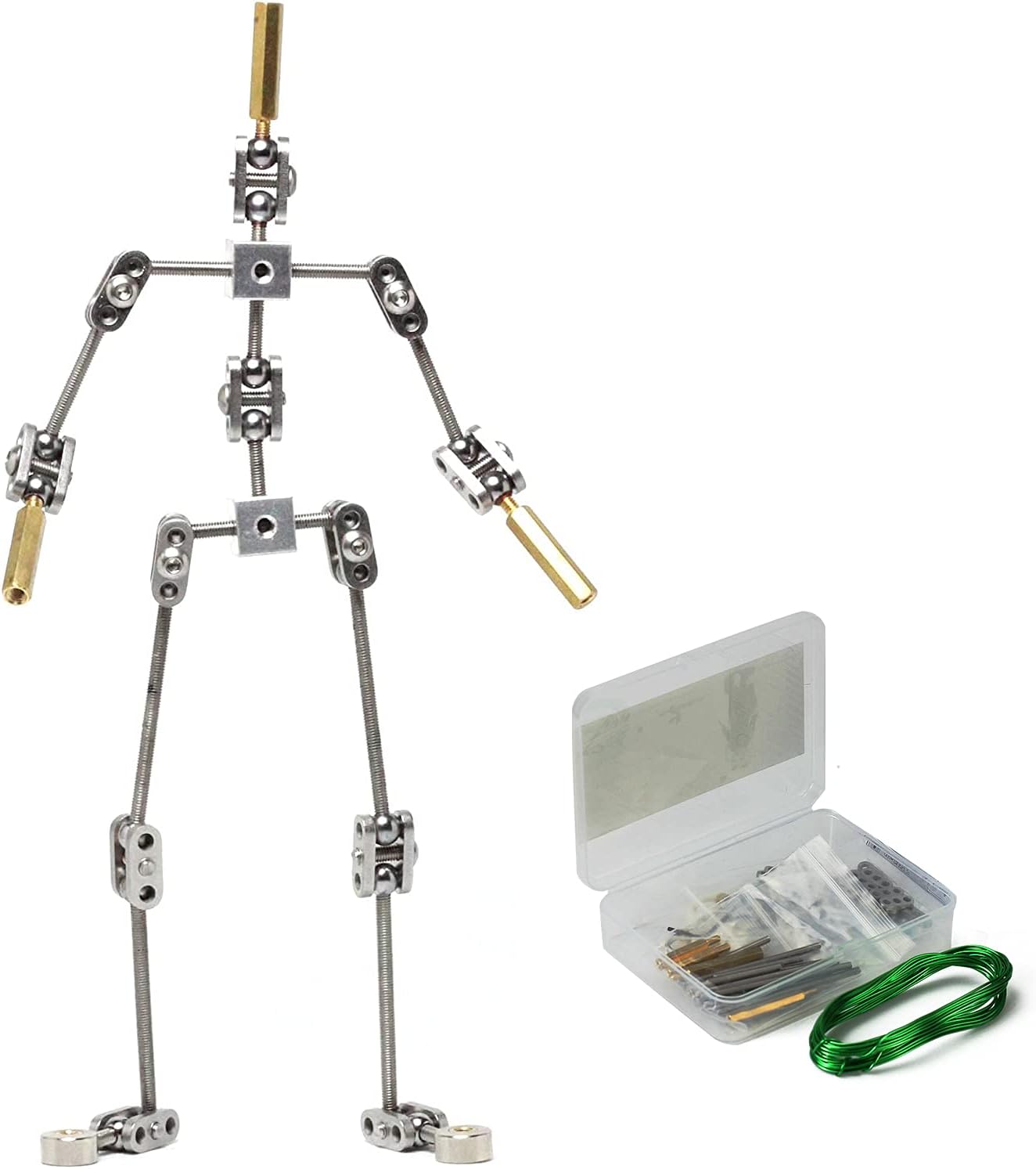 Diy Studio Stop Motion Armature Kits | Metal Puppet Figure for Character Design Creation | Not-Ready Studio Armature Kits Very Easy to Assemble for Stop Motion Animation or Just Fun | 200 mm Tall
