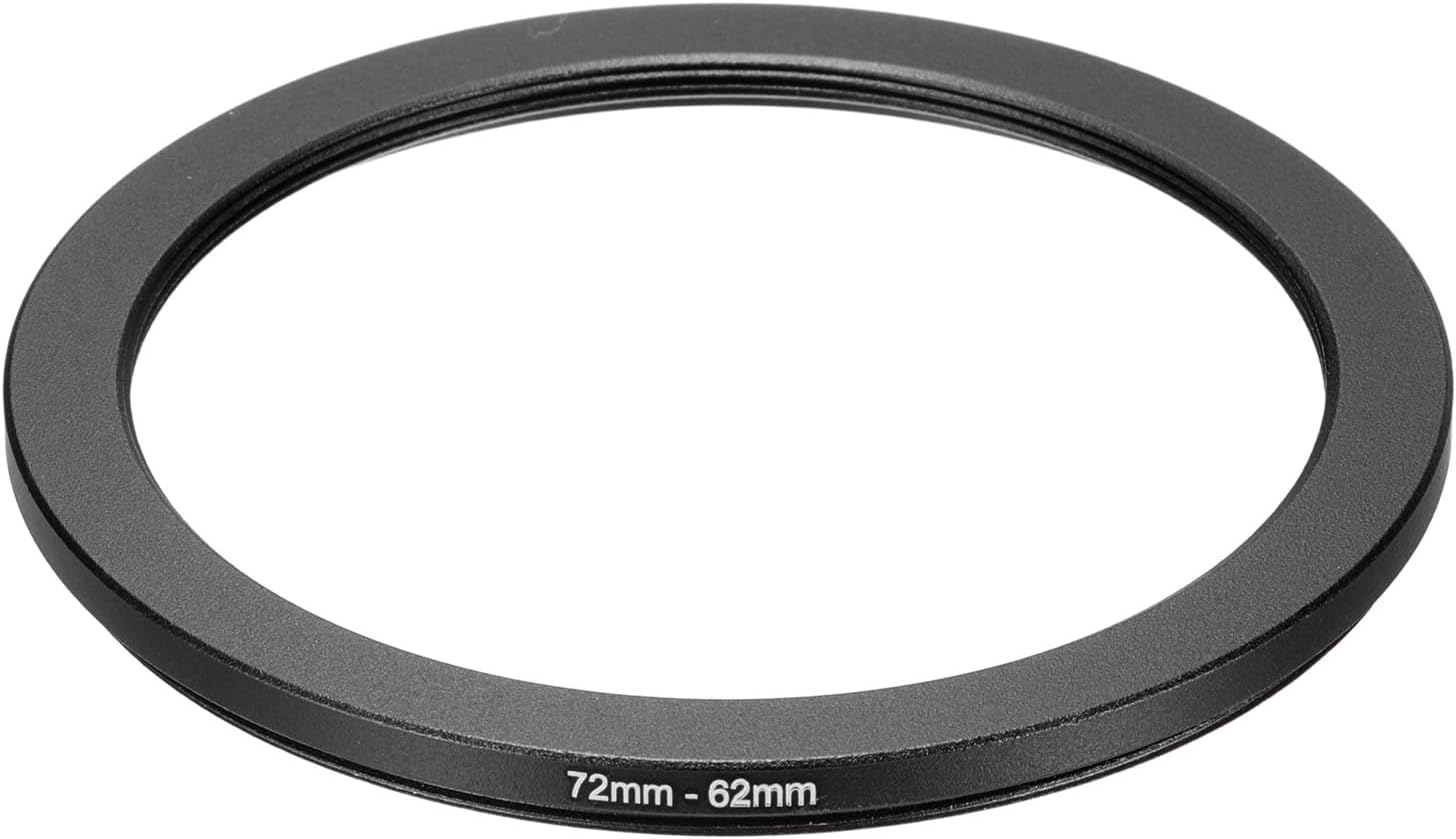 PATIKIL Step Down Ring Adapter 72mm to 62mm, Filter Step-Down Rings Camera Lens Filters Metal Ring Digital for ND IR DSLR Lenses, Black