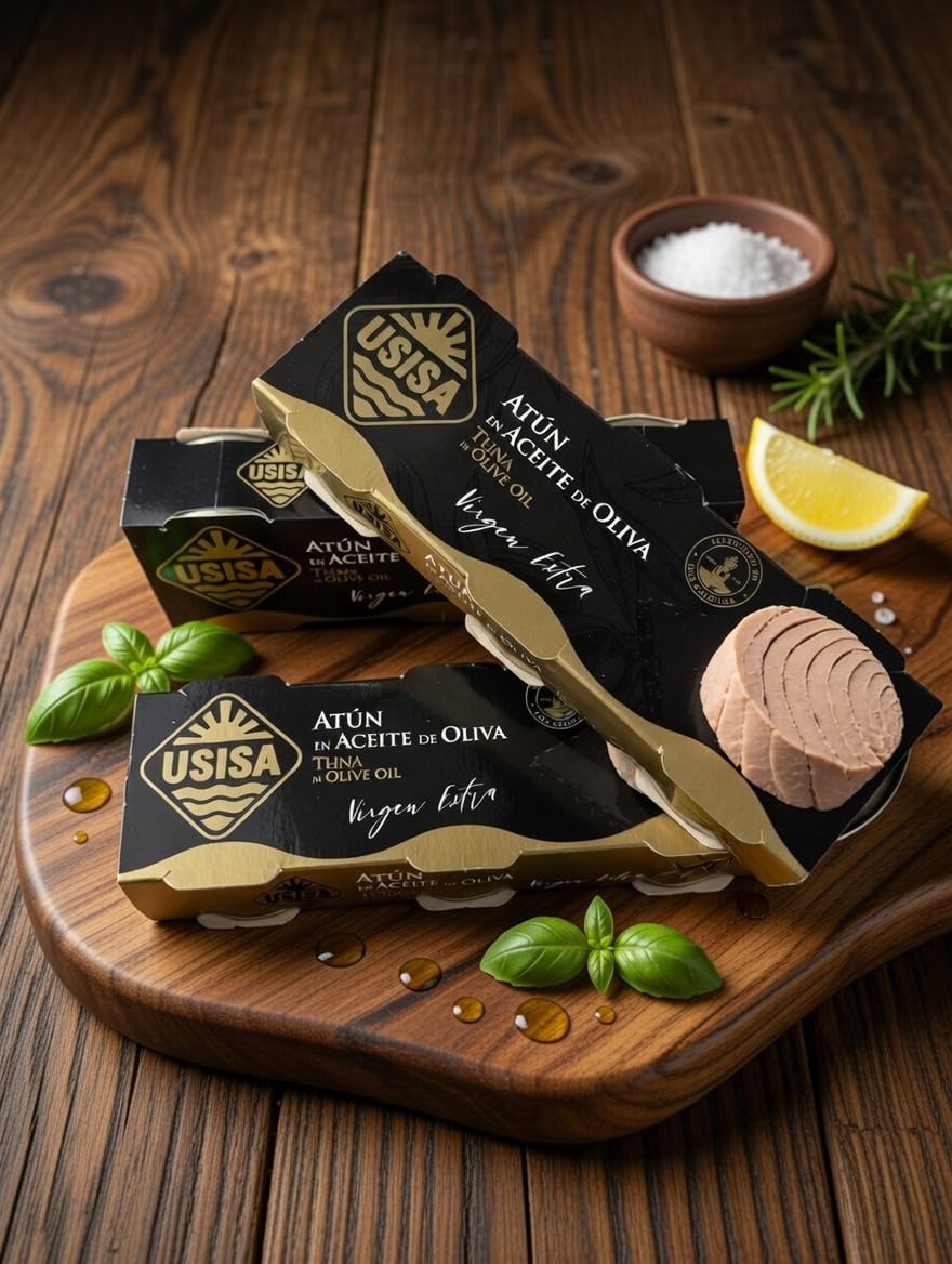 Usisa - Conserva de Pescado | Atún en Aceite de Oliva Virgen Extra - 8 Unidades (3 x 52 g)