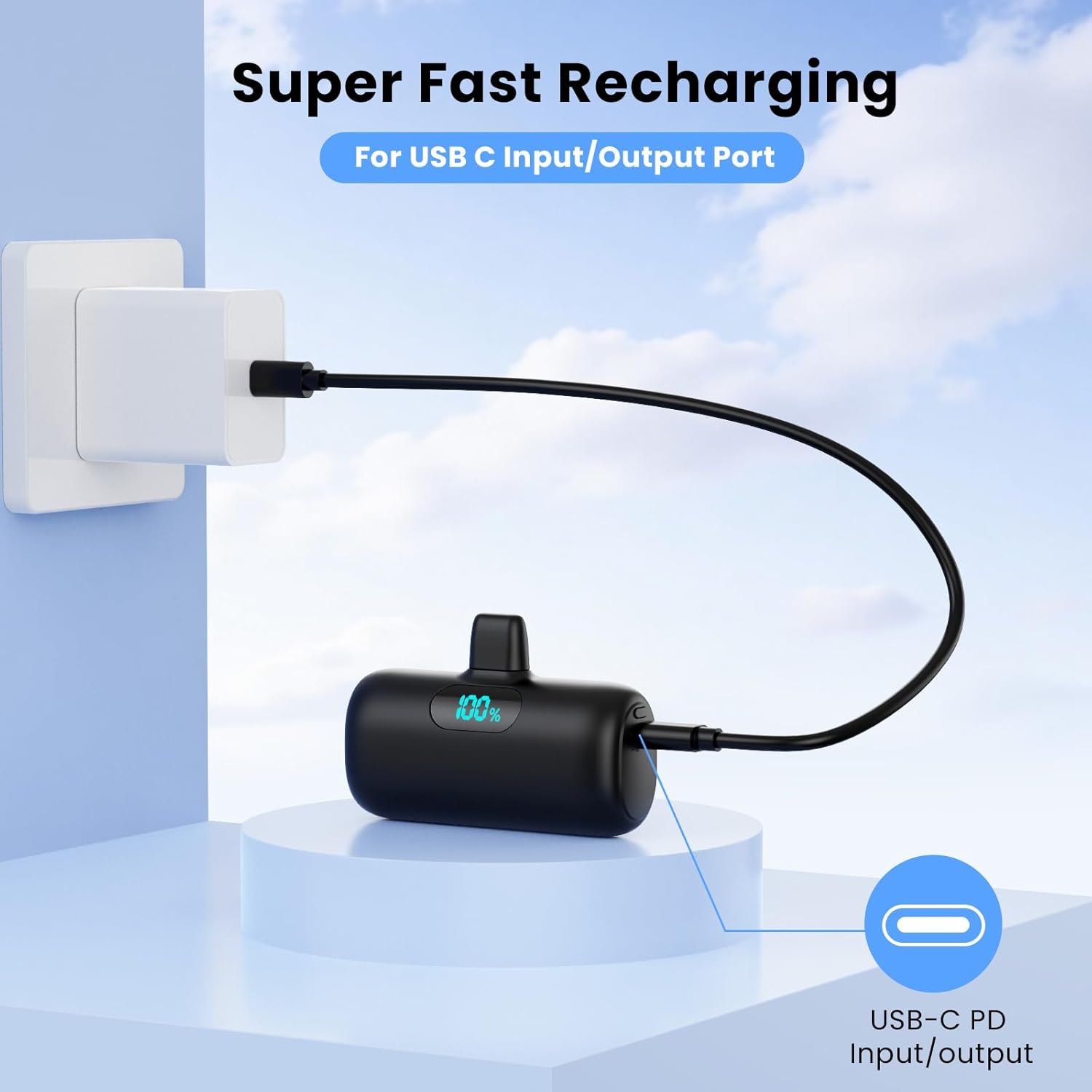 [2 Pack]Portable Charger Power Bank for iPhone 17/16/15,Mini USB C Portable Power Bank 5500mAh Fast Charging Battery Pack Travel Essentials for iPhone 15/16/17 Plus/17 Pro/17 Pro Max,Samsung Android