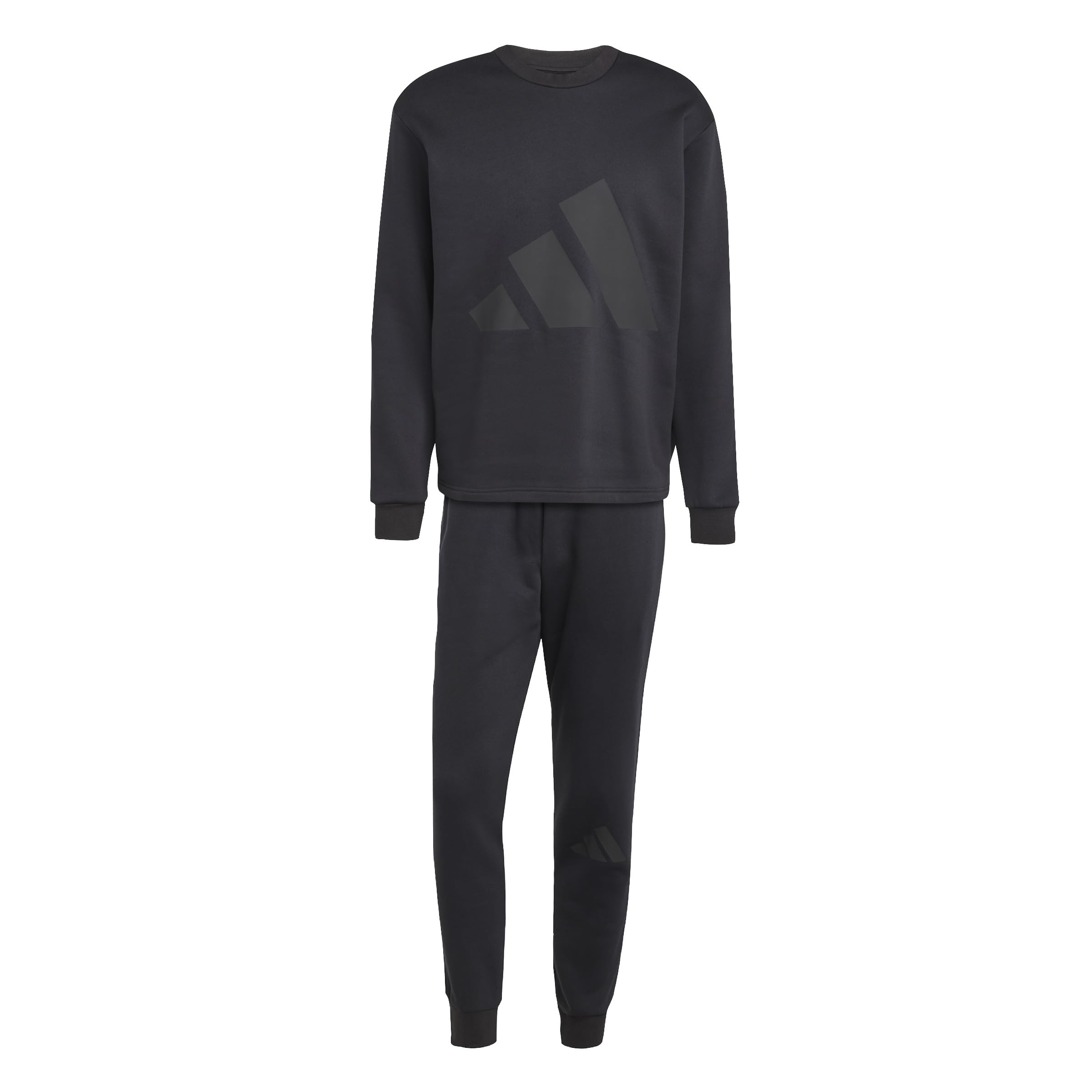 Adida Tuta da Uomo Big Logo Fleece Colorblock Nera Codice JI8865
