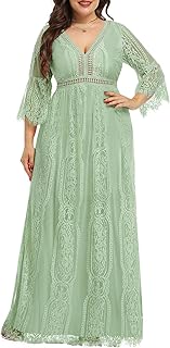 Plus Size Wedding Dress Boho - Maxi Bridal Shower Bohemian Formal Lace Long Dresses - Buy now