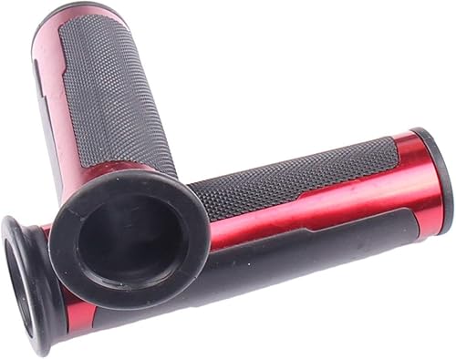 Miniatura 3 de Agarraderas de gel de manillar de aluminio CNC de motocicleta rojas compatibles para Honda Nighthawk 550 1983