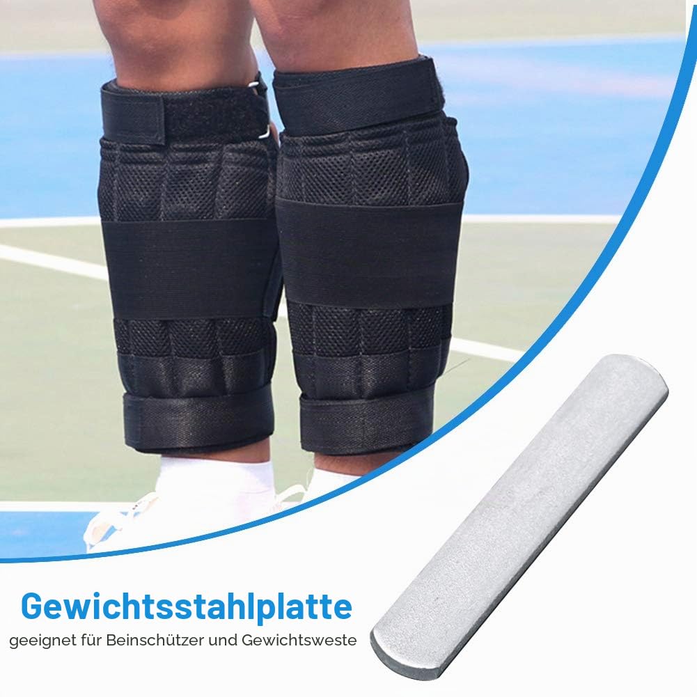 Stahlplatten für Gewichtsweste, Krafttraining Gewicht Stahlplatte für Weste, verstellbar, runder Kopf, rostfrei