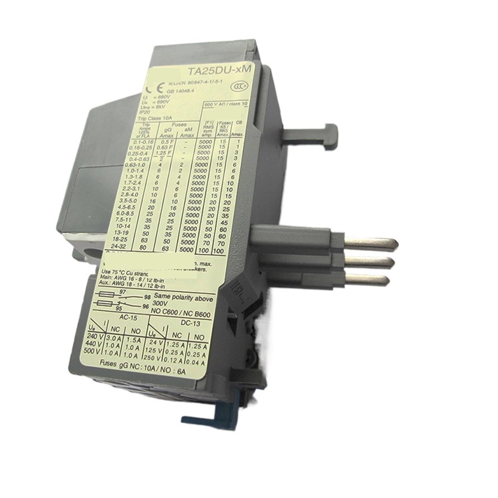 Thermal Overload Relay Thermal Relay TA25DU-0.25M 0.25A