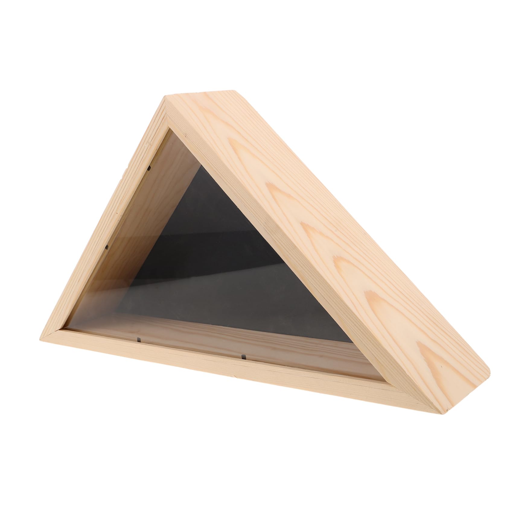 Cabilock Caja de Madera para Bandera Conmemorativa Triangular Diseño Moderno y Rústico para Decoración y Almacenamiento Seguro de Banderas de