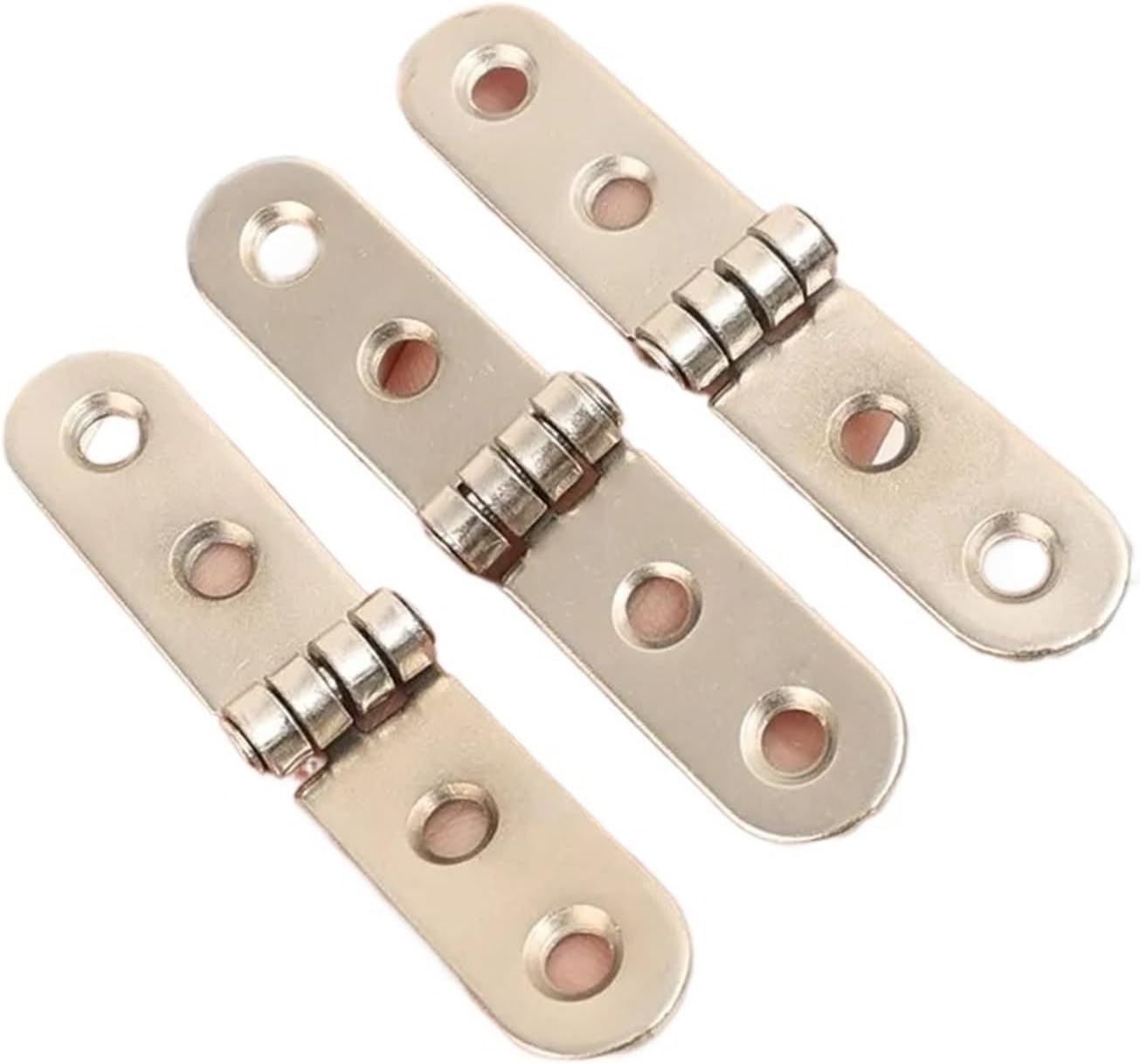 2/20pcs 180 Degree Folding Hinge Heavy Duty for Table Desk Cabinet Rounded Corner Concealed Hardware