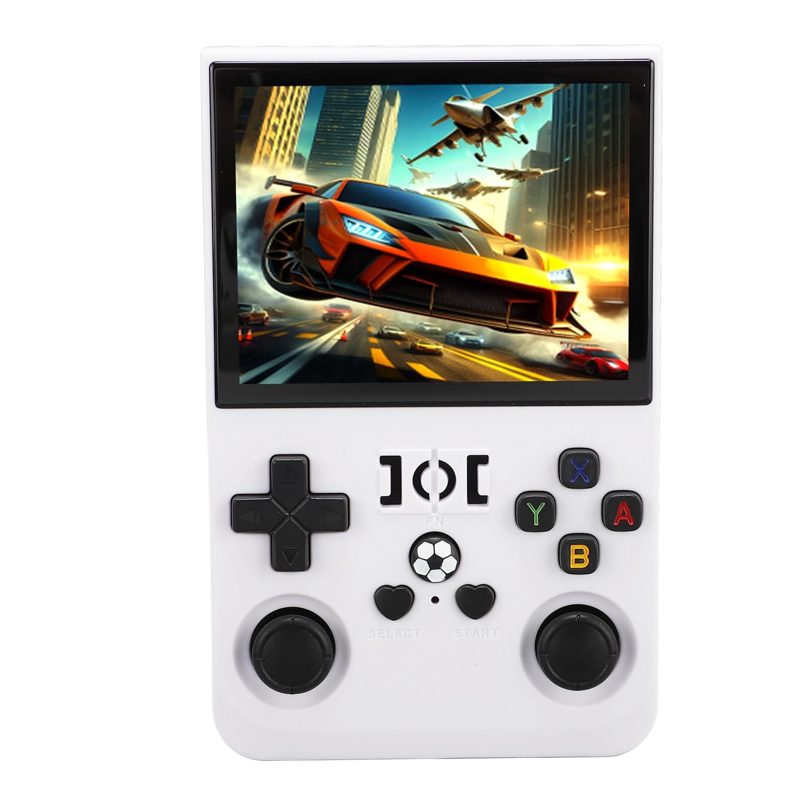 Consola de juegos portátil retro con pantalla IPS de 4 pulgadas y más de 18.000 juegos, doble sistema de juego portátil con tarjeta de memoria pequeña para el hogar y (ShChGB)