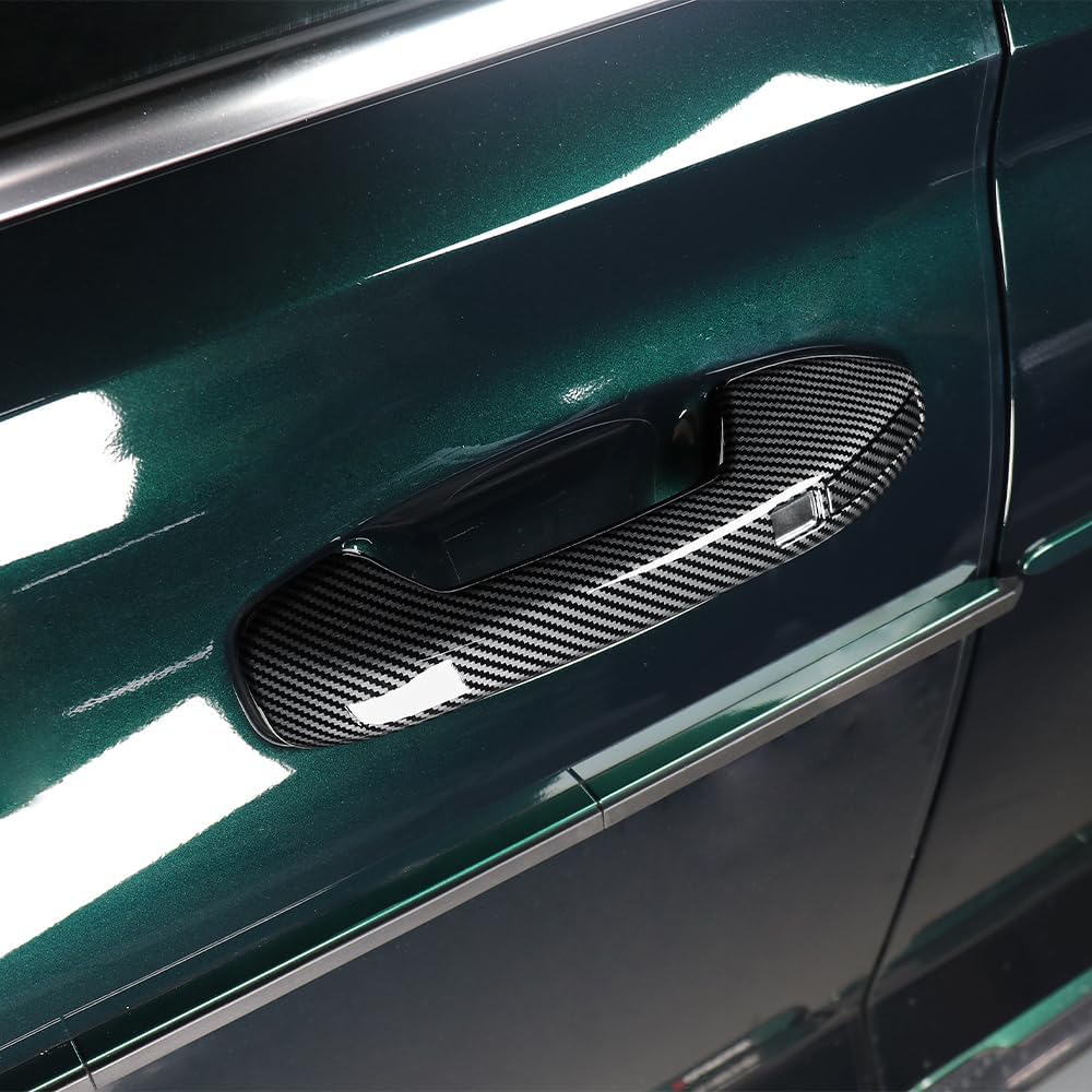 CNAURDA ABS Car Exterior Mirror Cover Protective Cap & Door Handle Covers Replace Side Rearview Mirror Trim Accessories (Buttons Model) Compatible with Hyundai Palisade Hybrid 2020-2025,Pack of 6
