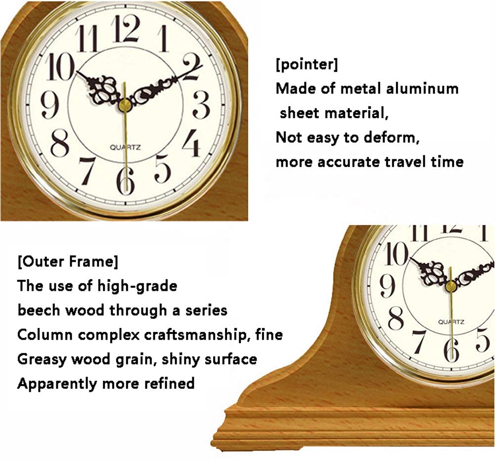 Analog Alarm Clock Vmarketingsite Mantel Clocks Battery Operated Silent  Wood Table Clock Westminster Mantle Clocks Vintage Chime
