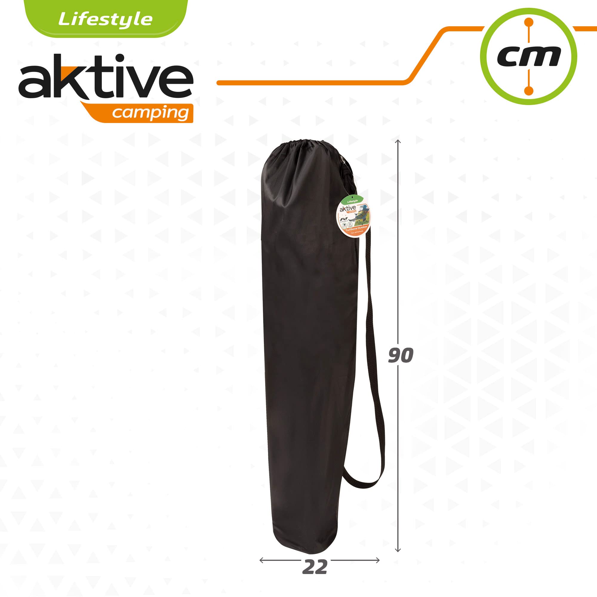 AKTIVE 63001 - Tumbona Plegable Camping, Silla Tumbona con Almohada y Posavasos, Capacidad 1 Persona, soporta 150kg, Tumbona jardín Exterior antivuelco