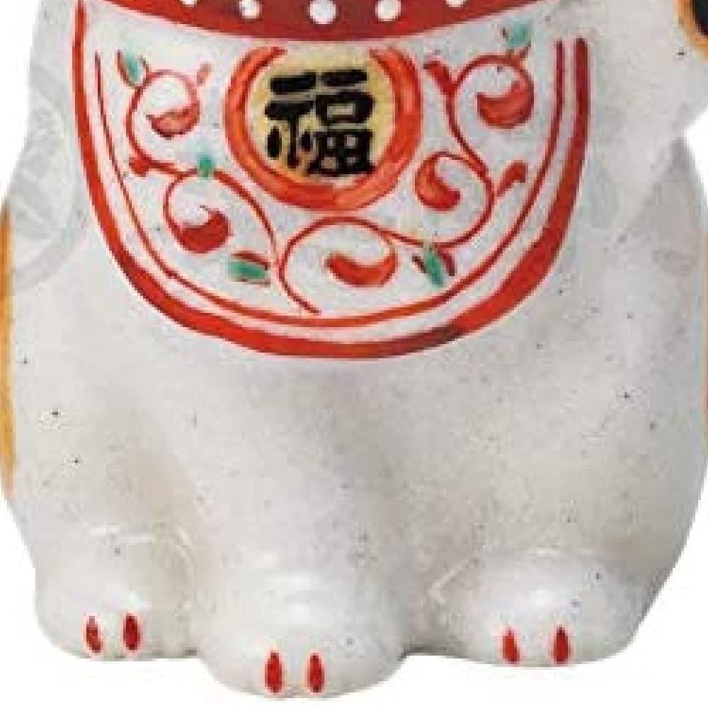 Amazon.co.jp: 陶彩万福唐草招き猫（左手上げ・小） : ホーム＆キッチン