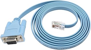 Cisco Console Cable 9-pin DB9 Female Serial RS232 Port to RJ45 Male Cat5 Ethernet LAN Rollover Console Cable Switch Cable Cisco(DB9P to RJ45 1.8M)