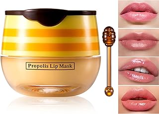 Bee Lip Balm Honey Pot,Bee Balm,Honey Lip Mask for Dry Lips,Hydrating & Prevention,for Lip Care Lip Moisturzing Dry and Cracked Lip Scrubs Exfoliator