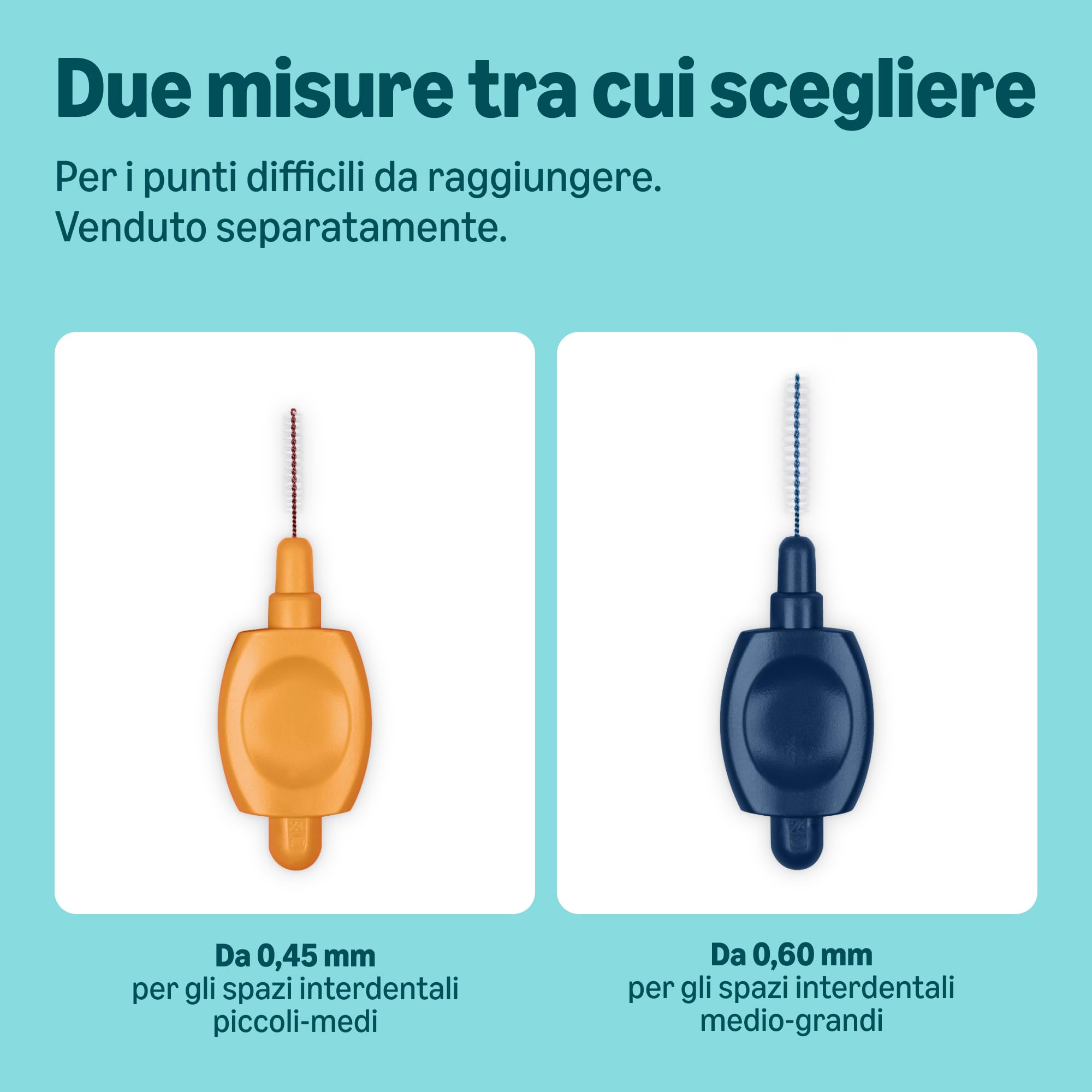 by Amazon - Scovolini interdentali, 0,45 mm, 24 pezzi, Arancione