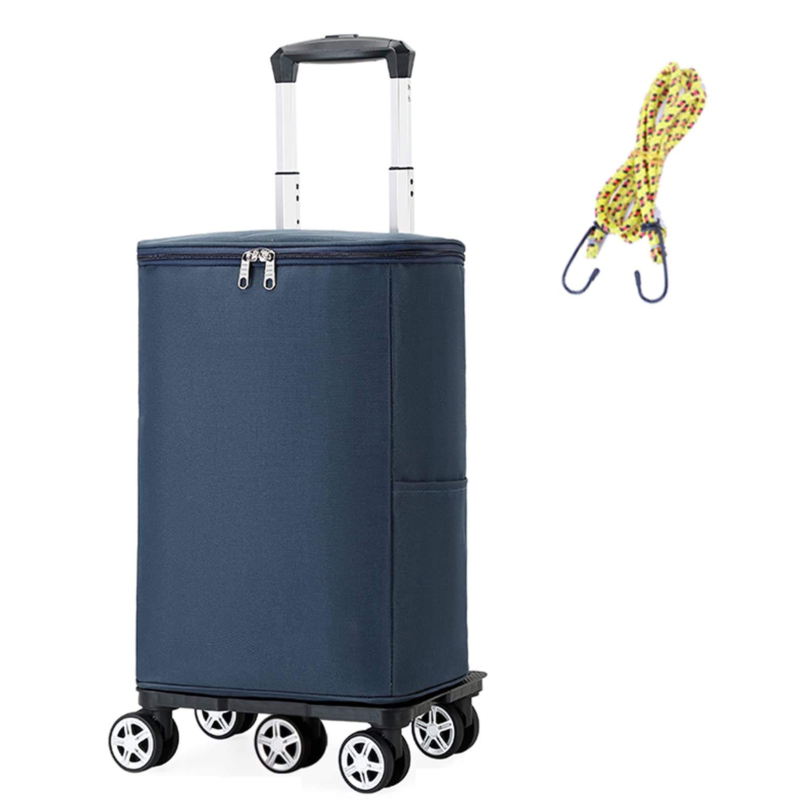 Rolling Cooler Bolsa con Ruedas Aislada para 36 Latas con Ruedas, Carro Plegable para Refrigerador Suave Carro a Prueba De Fugas para Picnics, Camping, Viajes a La Playa, Escuela, Tienda