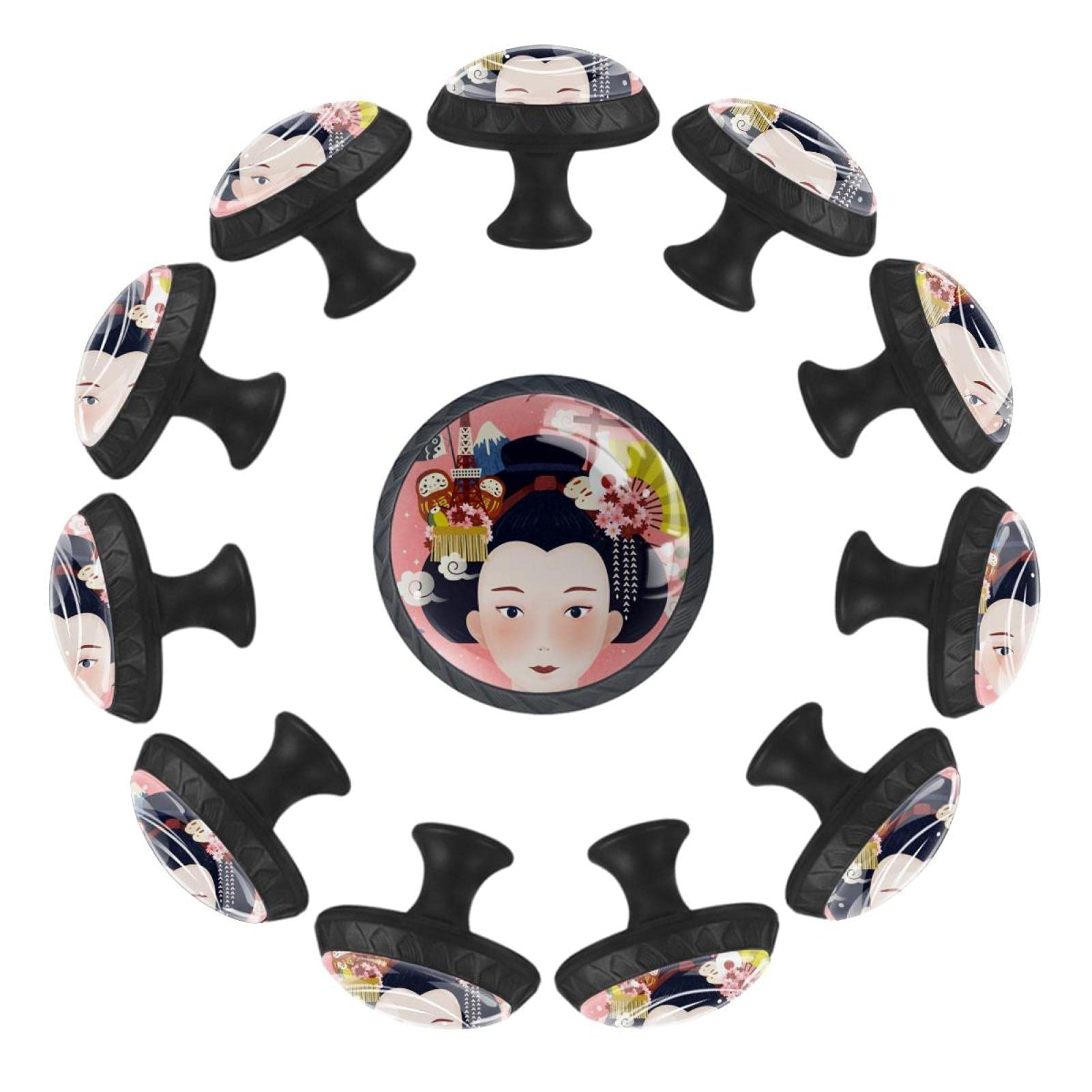 Boutons de tiroir ronds Geisha 35mm pour commode de chambre | Lot de 12