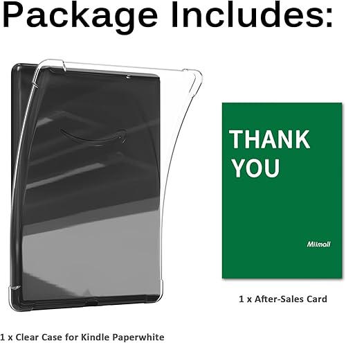 Miniatura 7 de Miimall Funda compatible con Kindle Paperwhite de 567 generación, TPU suave, ligera, delgada, panel trasero, a prueba de golpes, funda protectora